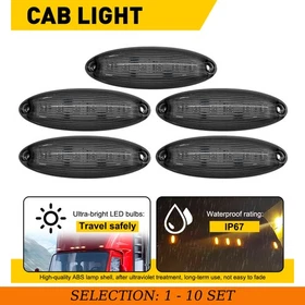 5-50x Roof Top Cab Marker Amber Light Smoke Lens For Freightliner Cascadia 2018+