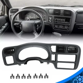 Dash Radio Cluster Bezel Cover Single Din Fit For 98-05 Chevy S10 Blazer Jimmy