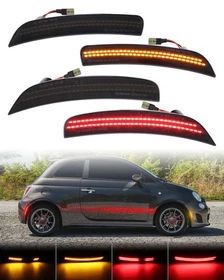 For 2012-2017 Fiat 500 Abarth Dynamic Front Rear Bumper LED Side Marker Lights