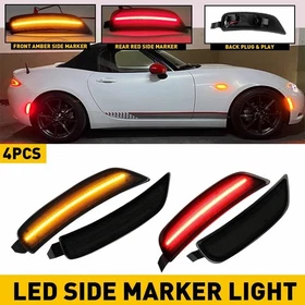 For 16-2022 Mazda MX-5 Miata Front Rear Side Marker Lights Turn Signal Smoked D