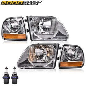 Fit For 97-03 Ford F150/99-02 Expedition Headlights+Corner Lights Assembly LH+RH