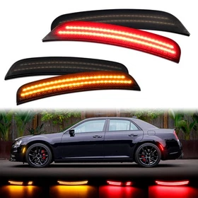 Front Rear 4x Dynamic LED Side Marker Light For 2015-2023 Chrysler 300 300C 300S
