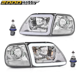 Fit For F-150 Expedition 97-04 LED DRL Headlights & Corner Lights Left+Right New