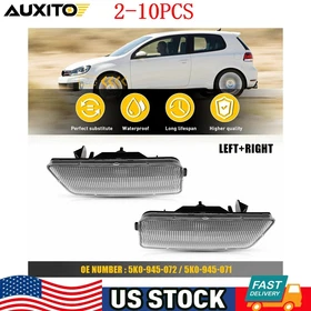Clear LED Front Bumper Side Marker Light For 10-14 VW Jetta Sport Wagen 2-20X