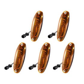 5X Fit For Freightliner Cascadia 08-17 Smoked Amber LED Roof Front Marker Light
