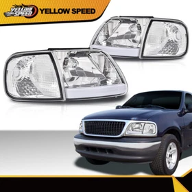 LED DRL Headlights & Corner Lights Left+Right Fit For 1997-2004 F-150 Expedition