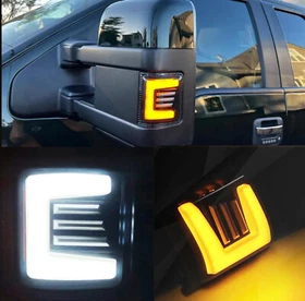 Switchback LED Side Tow Mirror Marker signal Light For Ford F250 F350 F450 F550