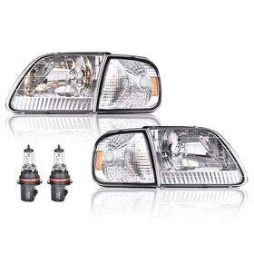 Pair Headlights Assembly Fit For 1997-2003 Ford F150 Expedition Headlamps