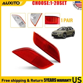2PCS Red Lens Rear Bumper Reflector For Subaru WRX STI 2008-2014 Lights 2-20X