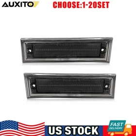 LED Side Marker Lights Smoke White For 81-91 GMC Chevy Truck C10 C20 C2500 2-10X