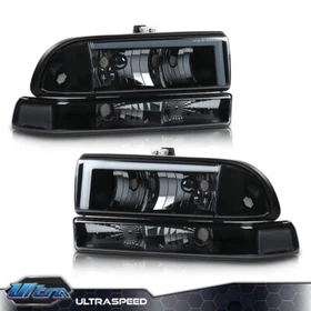 Fit For 1998-2005 Chevy Blazer S10 LED DRL Headlights Bumper Lamps
