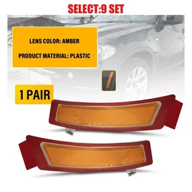 Amber Lens Bumper Side Marker Reflector Light For 2011-2013 BMW E70 X5 LCI 2-20x