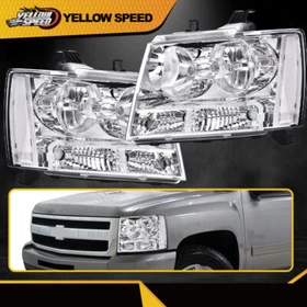 Fit For 2007-2014 Chevy Tahoe Avalanche Suburban Headlights Headlamps Left+Right