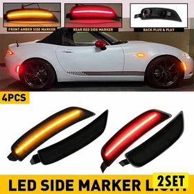 For 16-2022 Mazda MX-5 Miata Front Rear Side Marker Lights Turn Signal Smoked D