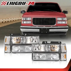 Fit For 94-98 GMC C10 C/K Sierra Suburban Yukon Headlights+Bumper Corner Lights