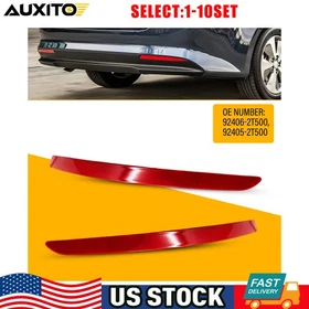 Complete Pair Rear Bumper Reflectors for Kia Optima 2014-2015 92405-2T500 2-20X