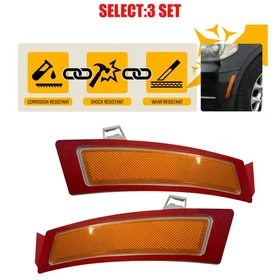 LH&RH Amber Front Bumper Reflector Side Marker For 11-2013 BMW E70 X5 LCI 2-20x