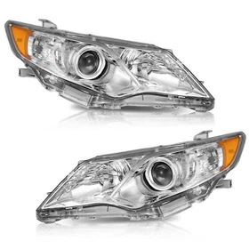 WEELMOTO Pair Headlights Assembly For 2012-2014 Toyota Camry Passenger Driver
