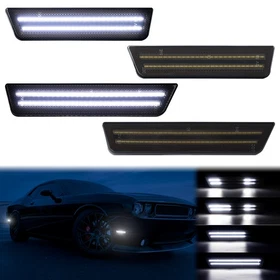For 2008-2014 Dodge Challenger Front Rear 4PCS Sequential LED Side Marker Light