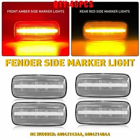 For 10-18 Dodge RAM 2500 3500 Dually Bed LED Fender Side Marker Light Lamp 4-20X