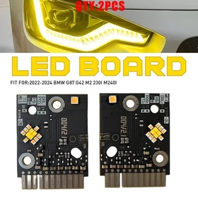 Yellow DRL LED Light Boards For BMW G42 2 Series G87 M2 2022 23 24 Models 2-20X