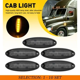 5-50x Smoke Amber Light LED Cab Roof Lamp For Freightliner Cascadia 2018-onwards