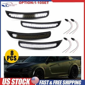 LED Side Marker Light w/ Harness For 2015-22 Dodge Charger 68214127AA 68214126AA