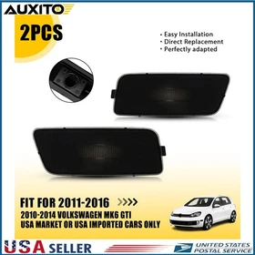 For 2010-2014 VW MK6 Golf GTI Smoked Amber Front Side Marker Lights LED Signal