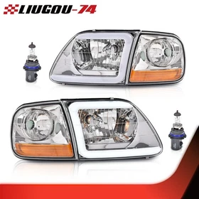 LED DRL Headlights + Corner Lights Fit For 97-03 Ford F150 / 99-02 Expedition