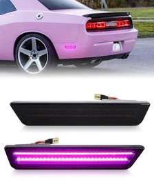For 08-14 Dodge Challenger 11-14 Charger LED Rear Bumper Side Marker Lights Lamp