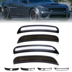 Front Rear Bumper Dynamic LED Side Marker Light Lamp For 2015-2023 Dodge Charger