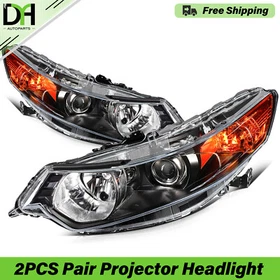 [2Pcs/Pair] For 2009-2014 Acura TSX V6 Tech Xenon/HID Projector Headlights Lamps