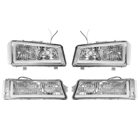 For Chevy Silverado 1500 2500  Avalanche 2003-07 Headlights Bumper Lamps LED DRL