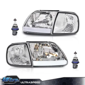 LED DRL Headlights & Corner Lights Fit For 1997-2004 F-150 Expedition Left+Right