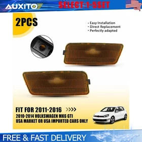 Amber Len Front Fender Side Marker Light Housing For Volkswagen VW MK6 GTI 2-10X