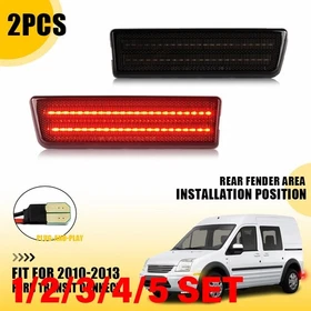 Rear Bumper LED Side Marker Light Red For 2010-2013 Ford Transit Connect 1-5SET