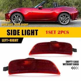 2-20X Rear Bumper Side Marker Lights Red Len For 2016-2022 2023 Mazda Miata MX-5