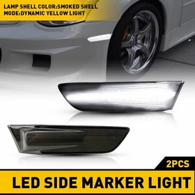 LED Side Marker Signal Lights Switchback Lamps For 03-2007 Infiniti G35 Coupe M