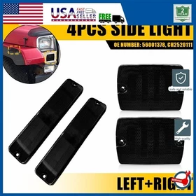 4/8x Front Bumper Side Marker Light Housing For 87 -95 Jeep Wrangler YJ 56001424