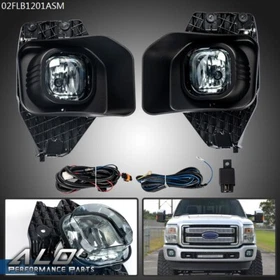 Bumper Fog Lights+Wiring+Bezel Fit For 11-16 Ford F250 F350 F450 F550 Super Duty