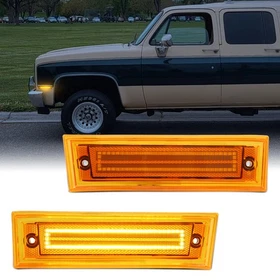 For 81-91 Chevrolet C10 C20 C30 GMC C1500 C2500 Front LED Side Marker Light Lamp