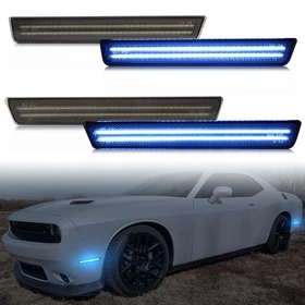 4x For 2015-2023 Dodge Challenger LED Front Rear Bumper Side Marker Light Lamps