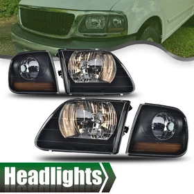 Fit For 97-03 Ford F150/99-02 Expedition Headlights+Corner Lights Assembly LH+RH