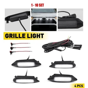 Front Grille LED Lights Smoked White Lamp 4-40PCS for Toyota 2019-2024 RAV4 XSE