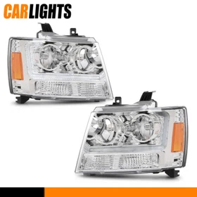 Pair LED Headlights Lamps Left & Right Fit For 07-14 Chevy Tahoe Suburban