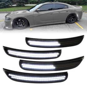 Dynamic Front Rear Bumper LED Side Marker Light Lamp For 2015-2023 Dodge Charger