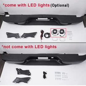 Rear Bumper For 99-07 Chevy Silverado GMC Sierra 1500 2500 Chrome Black w/Lights