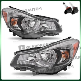 Headlight Assembly For 2012-2015 Subaru Impreza XV Crosstrek Chrome w/Bulbs 