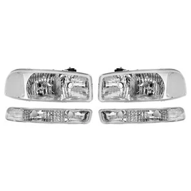 For GMC Sierra 1500 1999-2007 Yukon XL 2000-2006 Headlights Bumper Lamps