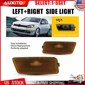 Amber Front Signal Marker Light Housing For Volkswagen MK6 5K0-945-072 2-10X